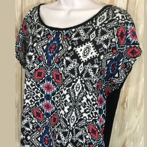 BELLA D Multi-Color Tribal Print Tunic